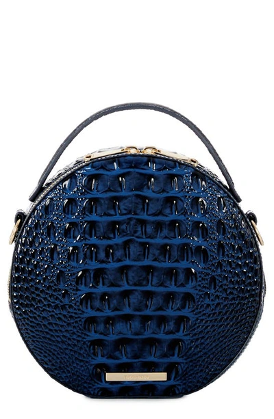 Brahmin Lane Croc Embossed Leather Crossbody Bag In Anchor