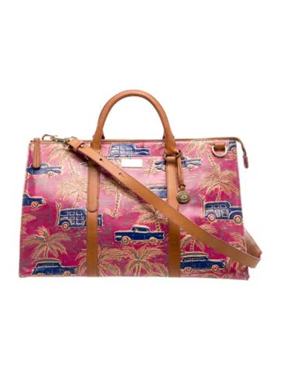 Pre-owned Brahmin Leather Weekender Bag In Multicolor