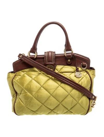 Pre-owned Brahmin Nylon Hobo In Green