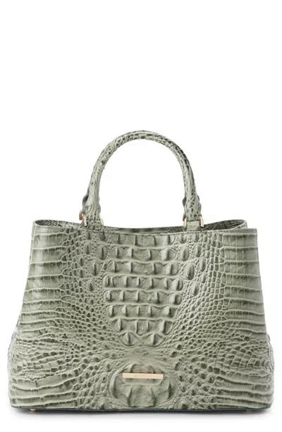 Brahmin Small Denise Croc Embossed Leather Satchel In Purple