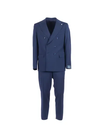 Brando Double-breasted Suit In Blue