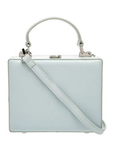 Pre-owned Brandon Blackwood Leather Top Handle Bag In Blue