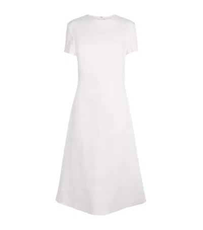 Brandon Maxwell Linen-blend Ridley Mini Dress In White