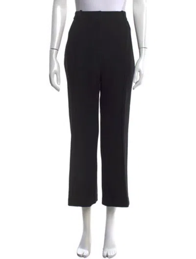 Pre-owned Brandon Maxwell Wool Straight Leg Pants In Black