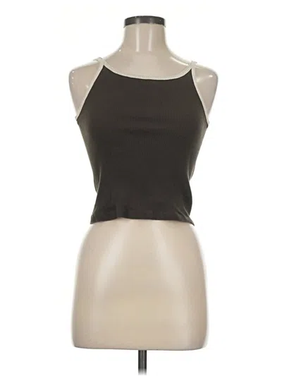 Pre-owned Brandy Melville Tank Top Brown Halter Neckline Tops