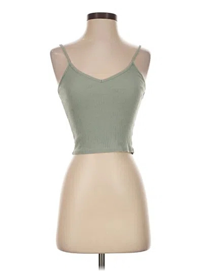 Pre-owned Brandy Melville Tank Top Green Strapless Neckline Tops