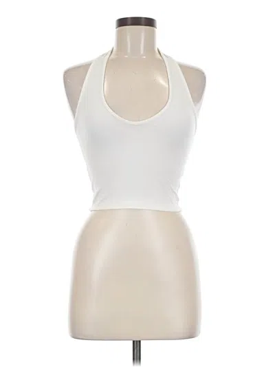 Pre-owned Brandy Melville Tank Top Ivory Halter Neckline Tops