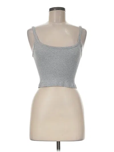 Pre-owned Brandy Melville Tank Top Silver Strapless Neckline Tops