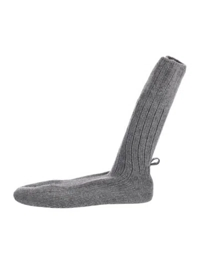 Pre-owned Brave Pudding Suede Boots In Grey
