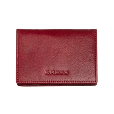 Breed Porter Genuine Leather Bi-fold Wallet - Maroon In Red