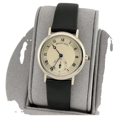 Pre-owned Breguet Classique 3210 30.5mm Silver Roman Dial Manual Winding 18k White Gold