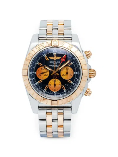 Pre-owned Breitling Chronomat 44mm Watch In Blue