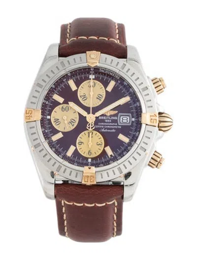 Pre-owned Breitling Chronomat Evolution Watch In Multicolor