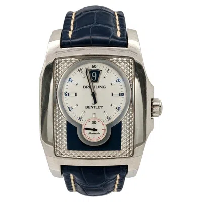 Pre-owned Breitling For Bentley Flying B Automatic Rectangular Watch Leather Strap A28362 In Multiple