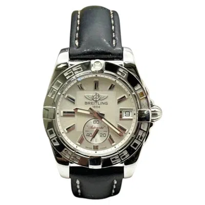 Pre-owned Breitling Galactic 36 A37330 Stainless Steel Leather Band Box Paper In Multiple
