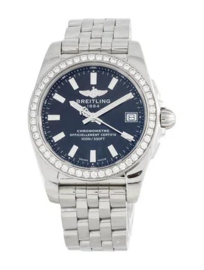 Pre-owned Breitling Galactic Watch, 37mm In Multicolor