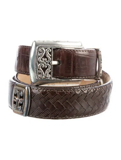 Pre-owned Breitling Leather Waist Belt In Brown