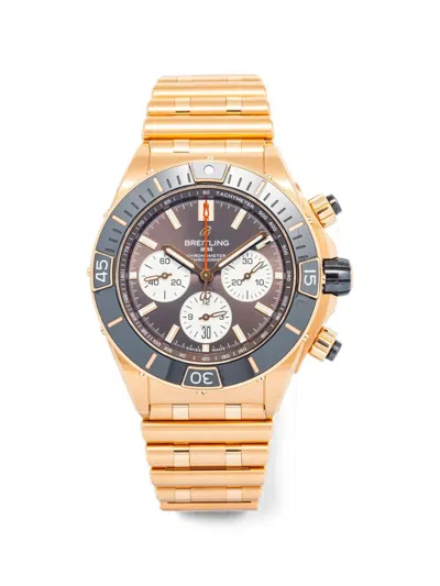 Pre-owned Breitling Super Chronomat 44mm Watch In Black