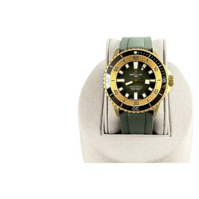 Pre-owned Breitling Superocean Automatic 42 N17375 42mm Bronze Green Dial Box Paper