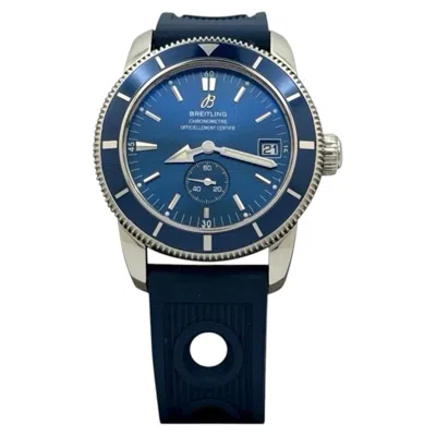 Pre-owned Breitling Superocean Heritage A37320 38mm Blue Dial Blue Bezel Stainless Steel