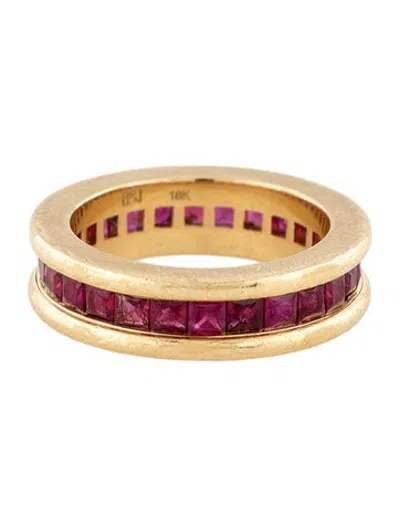 Pre-owned Brent Neale 18k Ruby Eternity Ring In Multicolor