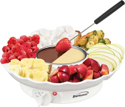 Brentwood Electric Fondue Pot Set With 3 Section In Multi