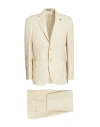 Breras Milano Man Suit Beige Size 40 Linen