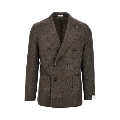 Breras Mouliné Knitting Ferrara Jacket In Brown
