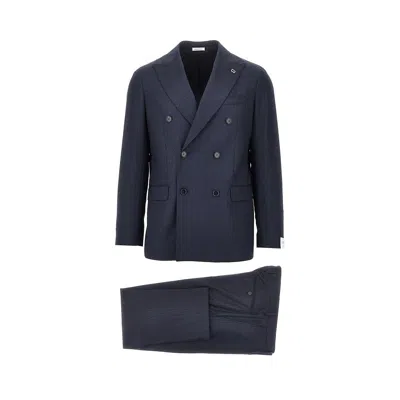 Breras Novara Wool Tailored Suit In Blue