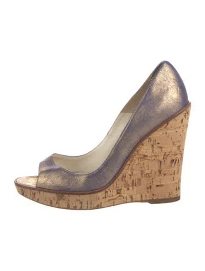 Pre-owned Brian Atwood Leather Pumps In Gold