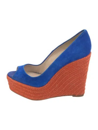 Pre-owned Brian Atwood Suede Pumps In Blue