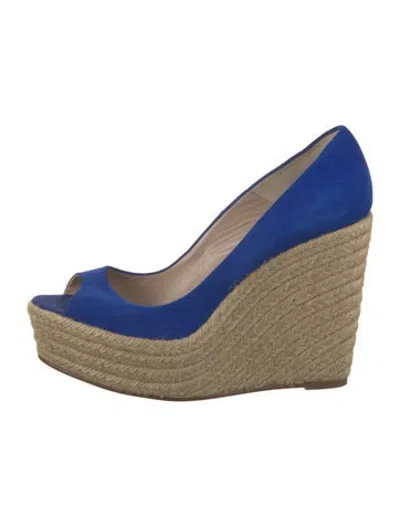Pre-owned Brian Atwood Suede Pumps In Blue