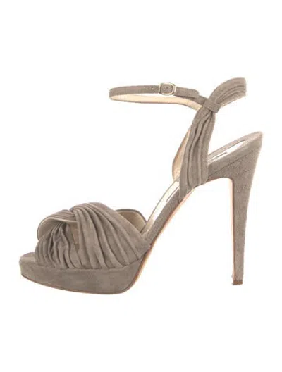 Pre-owned Brian Atwood Suede Pumps In Grey
