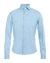 Brian Dales Man Shirt Light Blue Size 15 ¾ Cotton, Polyamide, Elastane