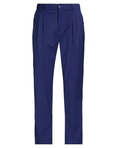 Brian Dales Natural Low Impact Man Pants Blue Size 38 Polyester, Wool, Elastane