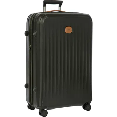 Bric's Taormina Hardside Expandable 30" Large Checked Spinner Luggage In Green