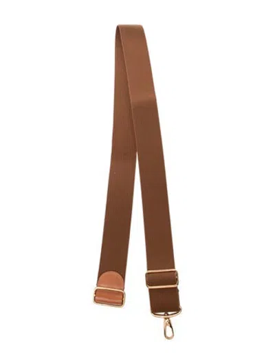 Pre-owned Bric's Leather Trim Bag Strap In Brown