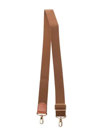Pre-owned Bric's Leather Trim Bag Strap In Brown