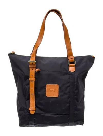 Pre-owned Bric's Nylon Tote In Black/blue