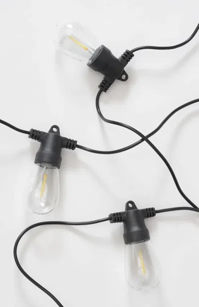 Brightech 104 Ft, 48-light Solar-powered Heavy Duty Led Outdoor String Lights, Weatherproof And Shat In Black