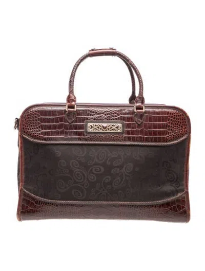 Pre-owned Brighton Canvas Weekender Bag In Brown