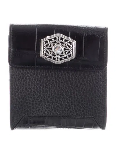 Pre-owned Brighton Leather Bifold Wallet In Black