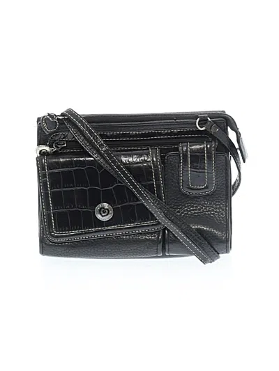 Pre-owned Brighton Leather Crossbody Bag In Black