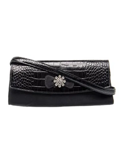 Pre-owned Brighton Leather Shoulder Bag In Black
