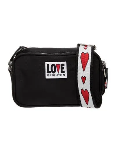 Pre-owned Brighton Nylon Crossbody Bag In Black