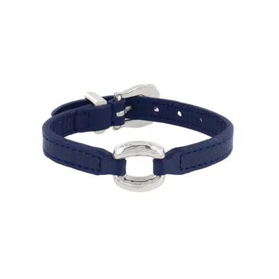 Brighton Women's Timeless Leather Bracelet In Bluebell In Silver