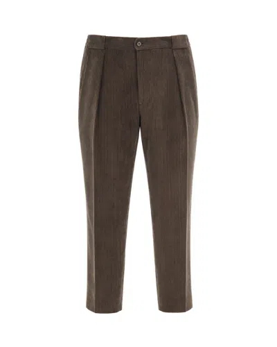 Briglia Corduroy Trousers In Marrone