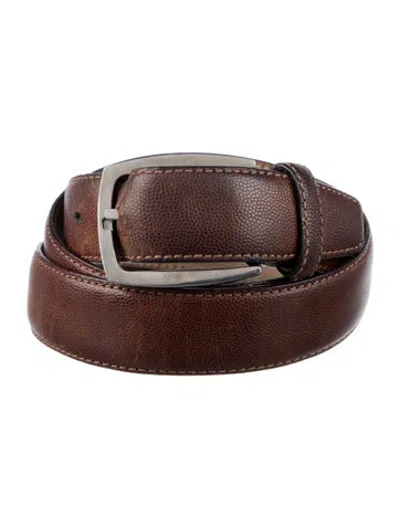 Pre-owned Brioni Leather Belt In Brown