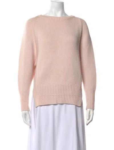 Pre-owned Brochu Walker Cashmere Crew Neck Sweater In Pink
