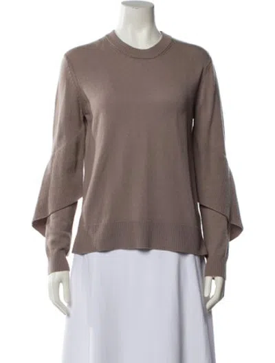 Pre-owned Brochu Walker Wool Crew Neck Sweater In Neutrals